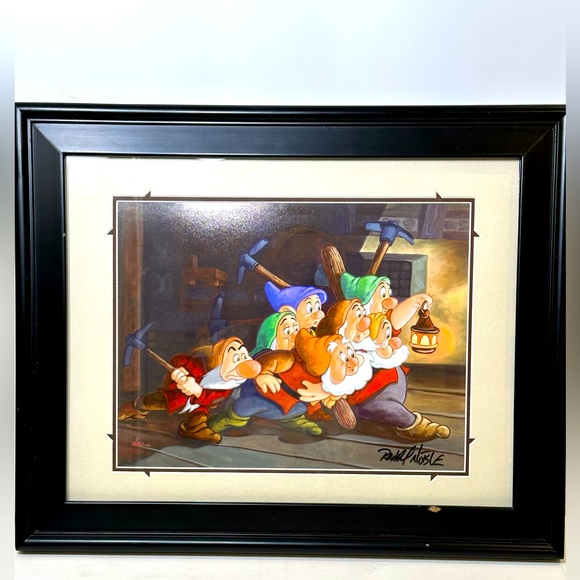 Other - Seven Dwarfs Framed. Beautiful Animation Picture memory of Seven Dwarfs